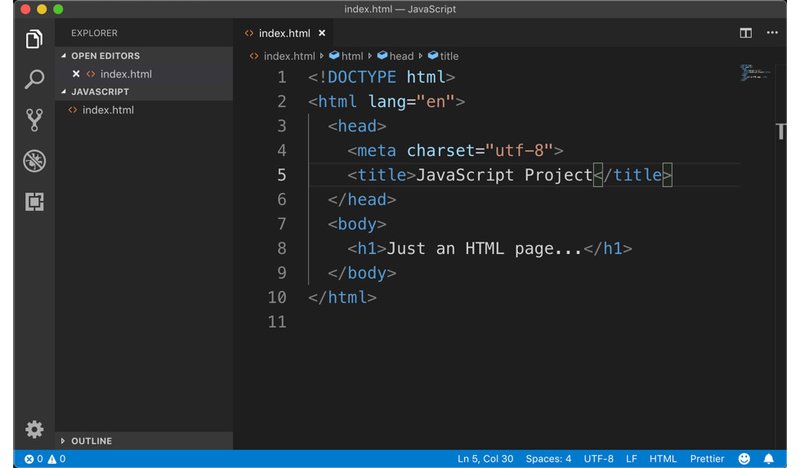 ذخیره فایل در VSCode