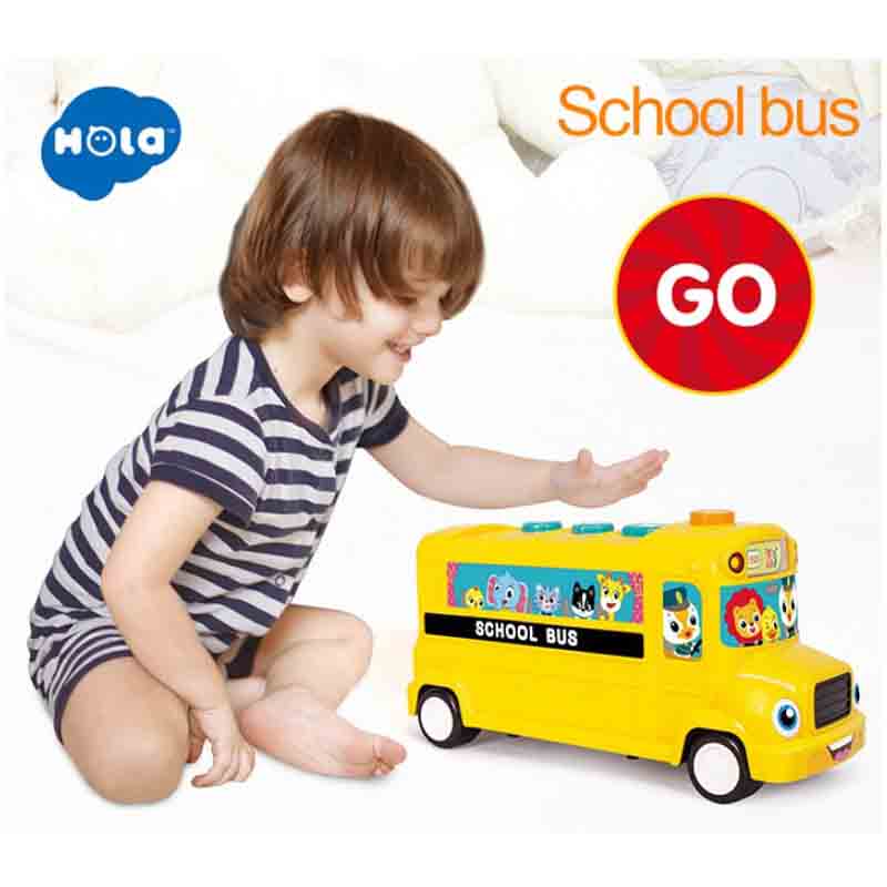 اسباب بازی اتوبوس مدرسه موزیکال آموزشی هولا تویز مدل Hola 3126