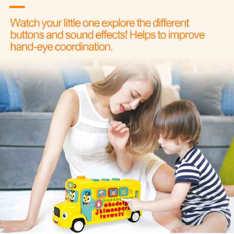 اسباب بازی اتوبوس مدرسه موزیکال آموزشی هولا تویز مدل Hola 3126