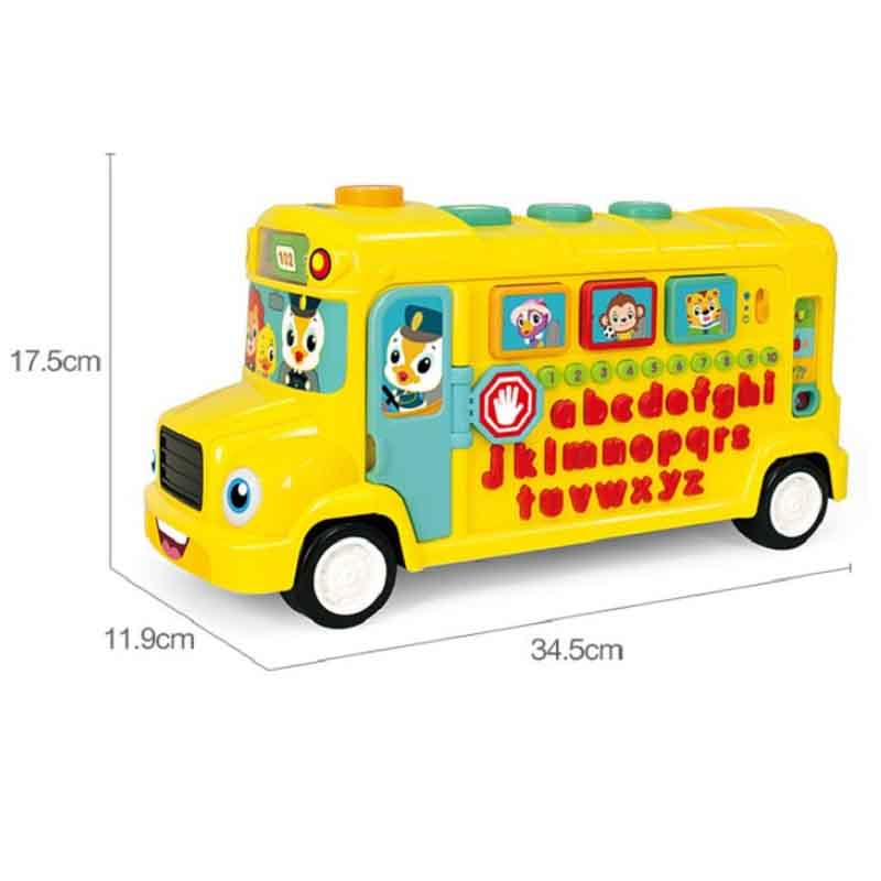 اسباب بازی اتوبوس مدرسه موزیکال آموزشی هولا تویز مدل Hola 3126