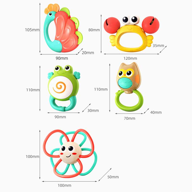 اسباب بازی ست جغجغه و دندانگیر 5 عددی ارکستر حیوانات هولا تویز ( هولی تویز ) Hola 318B