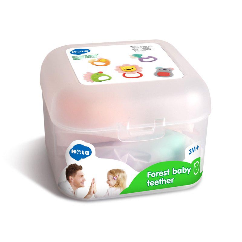 اسباب بازی ست جغجغه و دندانگیر 5 عددی حیوانات هولا تویز ( هولی تویز ) Hola 318A