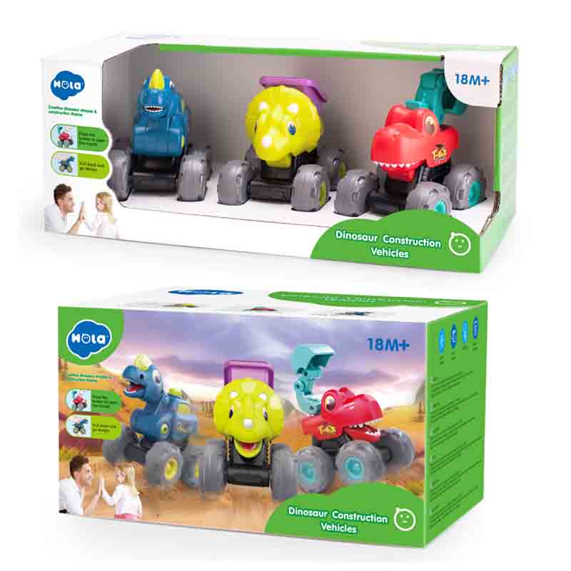 اسباب بازی ست 3 عددی ماشین های دایناسوری قدرتی هولا تویز (هولی تویز) Hola 7973
