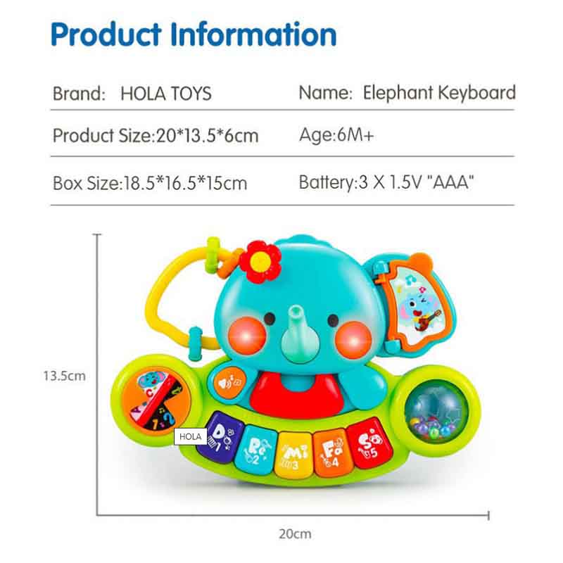 اسباب بازی پیانو فیلی موزیکال آموزشی هولا تویز (هولی تویز ) Hola 3135