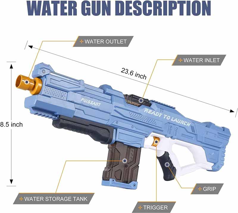 اسباب بازی تفنگ آب پاش شارژی مکشی مدل COMBAT WATER GUN 998