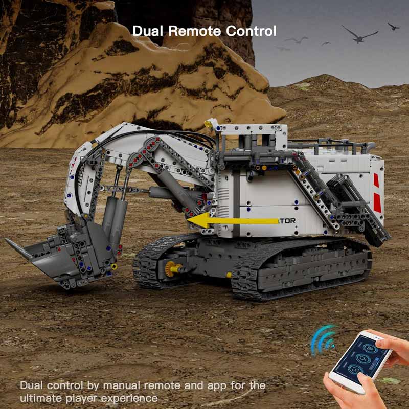 لگو ساختنی بیل مکانیکی معدن کنترلی Terex RH400 برند مولد کینگ مدل Mouldking 13130