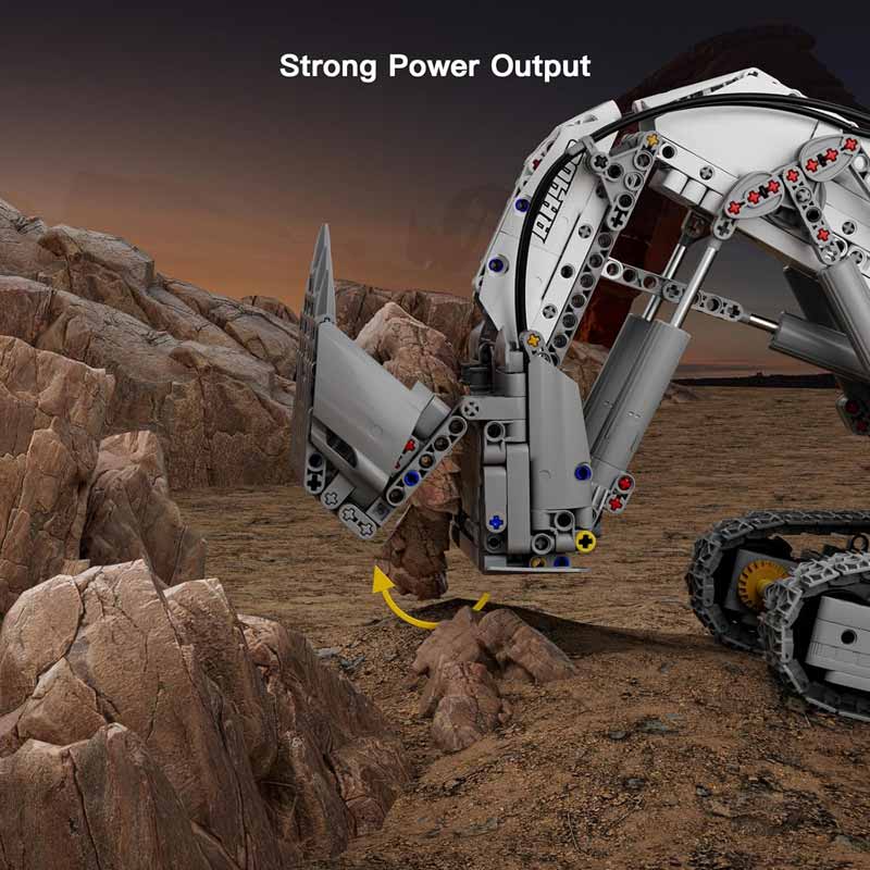 لگو ساختنی بیل مکانیکی معدن کنترلی Terex RH400 برند مولد کینگ مدل Mouldking 13130