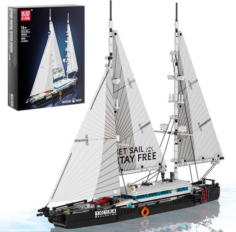 لگو ساختنی قایق تفریحی مدرن بادبان دار مولدکینگ Mould king 10194