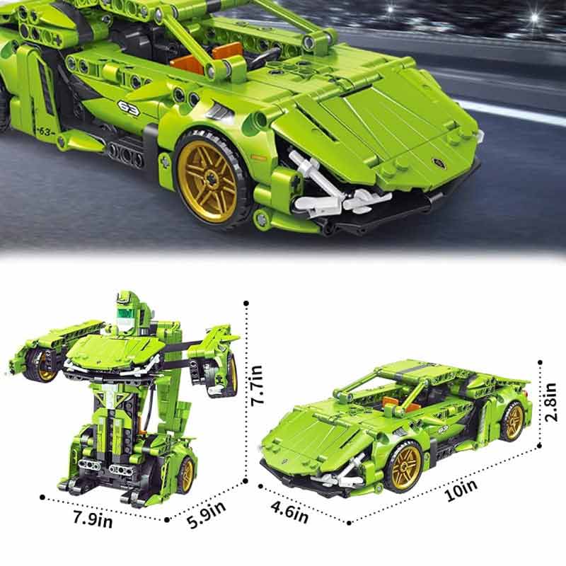لگو ساختنی ماشین لامبورگینی عقب کش تبدیل شونده به ربات مدل Engine-Morph FC 9114
