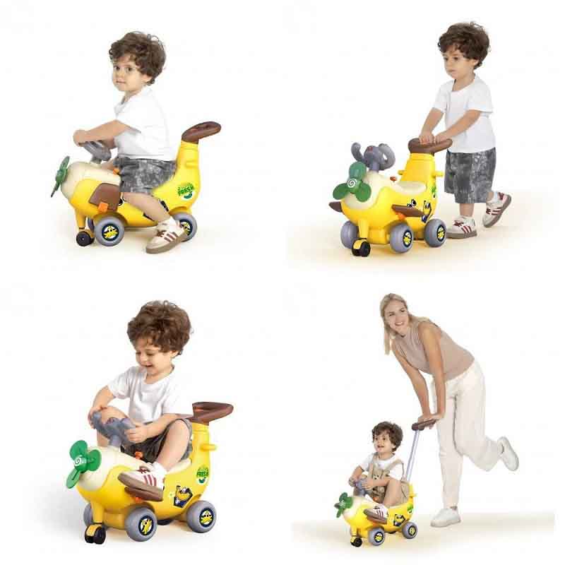 واکر 4 کاره طرح هواپیمای موزی هولا تویز مدل Hola 9983